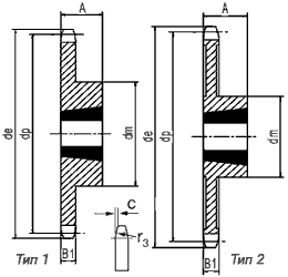 Звездочка цепи 16B-1 Taper Bush